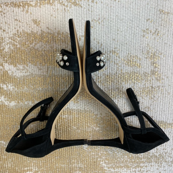 MICHAEL KORS Simone Black Suede Pearl Stud Dress Heels NWOT | Size 9 - Picture 12 of 16